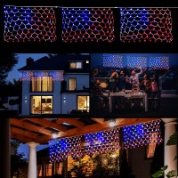 Hyh American Flag String Lights 3 In 1 Waterproof Led Flag Net Light Of The United States For Independence Day National Day 4Th Of July Memorial Day Festival,Holiday,Yard,Garden Outdoor Decoration