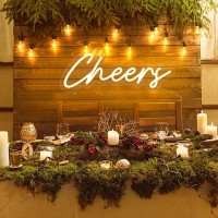 Hfhungkeong Cheers Neon Sign Usb Powered With Dimmable Switch Led Neon Light Sign For Wall Background Decor Cheer Light Up Sign