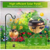 Teyigarden Hot Air Balloon Solar Lantern Glass Outdoor Solar Hot Air Balloon Lanterns With Flickering Flame Lights For Garden P