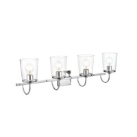 Avani 4 Light Chrome And Clear Bath Sconce