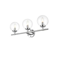 Ingrid 3 Light Chrome And Clear Bath Sconce