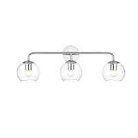 Genesis 3 Light Chrome And Clear Bath Sconce