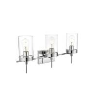 Benny 3 Light Chrome And Clear Bath Sconce