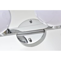 Majesty 4 Light Chrome And Frosted White Bath Sconce