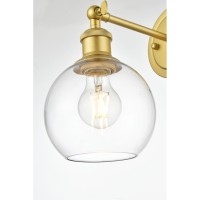 Kai 1 Light Brass And Clear Bath Sconce