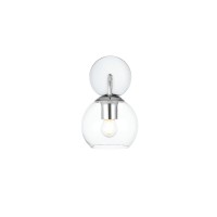 Genesis 1 Light Chrome And Clear Bath Sconce