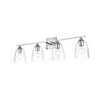 Harris 4 Light Chrome And Clear Bath Sconce