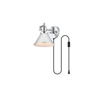 Jair 1 Light Chrome Swing Arm Plug In Wall Sconce