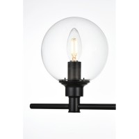 Jaelynn 4 Light Black And Clear Bath Sconce