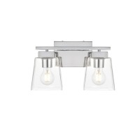 Merrick 2 Light Chrome And Clear Bath Sconce