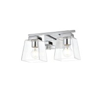 Merrick 2 Light Chrome And Clear Bath Sconce