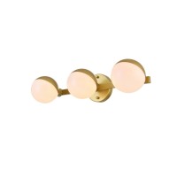 Majesty 3 Light Brass And Frosted White Bath Sconce