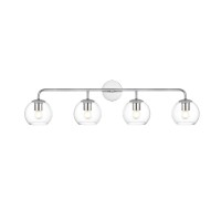 Genesis 4 Light Chrome And Clear Bath Sconce