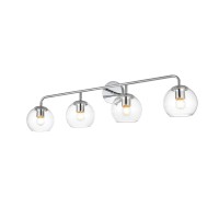 Genesis 4 Light Chrome And Clear Bath Sconce