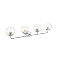 Genesis 4 Light Chrome And Clear Bath Sconce