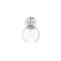 Kai 1 Light Chrome And Clear Bath Sconce