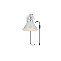 Blaise 1 Light Chrome Plug In Wall Sconce