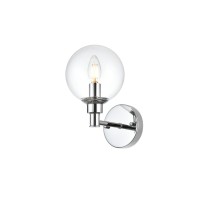 Jaelynn 1 Light Chrome And Clear Bath Sconce