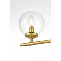 Ingrid 4 Light Brass And Clear Bath Sconce