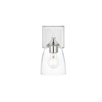 Harris 1 Light Chrome And Clear Bath Sconce