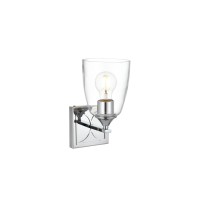 Harris 1 Light Chrome And Clear Bath Sconce