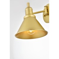 Jair 1 Light Brass Swing Arm Plug In Wall Sconce