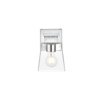 Merrick 1 Light Chrome And Clear Bath Sconce