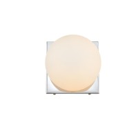 Jaylin 1 Light Chrome And Frosted White Bath Sconce