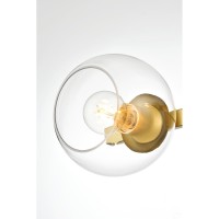 Rogelio 2 Light Brass And Clear Bath Sconce