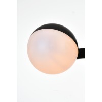 Majesty 2 Light Black And Frosted White Bath Sconce