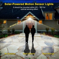 Qqarorsun Solar Motion Detector Lights Solar Shed Light With Separate 164Ft Cord Solar Panel 3 Modes Dusk To Dawn Solar Secur