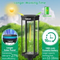 Tomcare Solar Lights Outdoor Bright Larger 6 Pack Solar Pathway Lights Up To 16Hrs Waterproof Solar Garden Lights Solar Powered