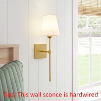 Wall Sconces Sets Of 2 White Fabric Shades Wall Sconces Hardwired Retro Industrial Wall Lamps Bathroom Vanity Sconces Wall Li