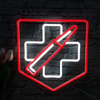 Gaming Neon Sign For Wall Decor Game Room Decorative Neon Signs Red White Hanging Neon Sign For Bedroom Teen Boy Room Decor Led