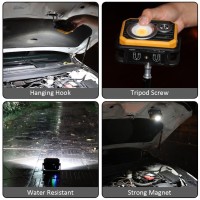 Sunzone Led Work Light Portable Flood Lightspotlight 2 In 1 Job Site Lighting With Magnet Base Rechargeable For Camping Fishing