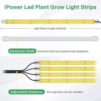 Ipower 60W Led Plant Grow Light Strips Full Spectrum For Indoor Plants With Auto Onoff 3912H Timer 10 Dimmable Levels 48 Led