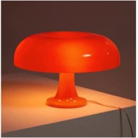 Led Mushroom Table Lamp For Hotel Bedroom Bedside Living Room Decoration Cool Retro Lighting Aesthetic Minimalist Modern Desk Lights (Color : Orang