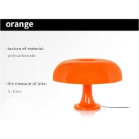 Led Mushroom Table Lamp For Hotel Bedroom Bedside Living Room Decoration Cool Retro Lighting Aesthetic Minimalist Modern Desk Lights (Color : Orang