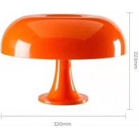 Led Mushroom Table Lamp For Hotel Bedroom Bedside Living Room Decoration Cool Retro Lighting Aesthetic Minimalist Modern Desk Lights (Color : Orang