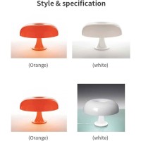 Led Mushroom Table Lamp For Hotel Bedroom Bedside Living Room Decoration Cool Retro Lighting Aesthetic Minimalist Modern Desk Lights (Color : Orang