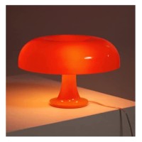 Led Mushroom Table Lamp For Hotel Bedroom Bedside Living Room Decoration Aesthetic Cool Retro Lighting Modern Minimalist Desk Lights (Color : Orange, Size : Usb)