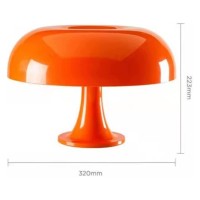 Led Mushroom Table Lamp For Hotel Bedroom Bedside Living Room Decoration Aesthetic Cool Retro Lighting Modern Minimalist Desk Lights (Color : Orange, Size : Usb)