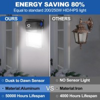 Cinoton 30W Led Wall Pack Light With Dusk To Dawn Sensor 3600Lm 5000K Daylight 120Vac200300W Hidhps Equiv Ip65 Waterproo