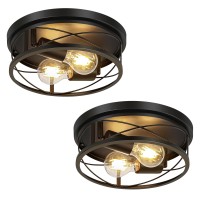 Violoemi Farmhouse Lights Industrial Ceiling Lamp Of 2 Pack Flush Mount Hallway Ceiling Lights Fixtures Bedroom Ceiling Lamp Kit