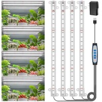 Wiaxulay Grow Lights For Indoor Plants Full Spectrum 6000K Plant Light For Indoor Plants Led Grow Light Strips With Auto Timer