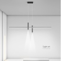 Modern Led Chandelier Kitchen Light Fixtures Ceiling Hanging Lamp Dimmable Farmhouse Dining Room Pendant Lights Height Adjustable Kitchen Island Table Light Fixture With Remote Control (Black, 31.5In)