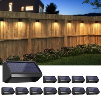 Bridika Solar Fence Lights 8 Colors Warm White Cool White And Rgb Bright Deck Lights Solar Outdoor Waterproof Dusk To Dawn F