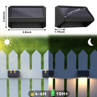 Bridika Solar Fence Lights 8 Colors Warm White Cool White And Rgb Bright Deck Lights Solar Outdoor Waterproof Dusk To Dawn F