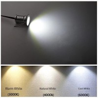 Dtvew 1W Mini Led Spotlight, 3Pack Dc12V Dimmable Led Under Cabinet Lighting Kit For Party Ceiling Stairs (Color : Neutral White 4000K, Size : 60 Degrees)