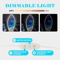 Janhune Surfboard Neon Sign Dimmable Led Signs Surfer Light Up Signs For Wall Neon Lights Signs For Bedroom Kids Boys Room Man C